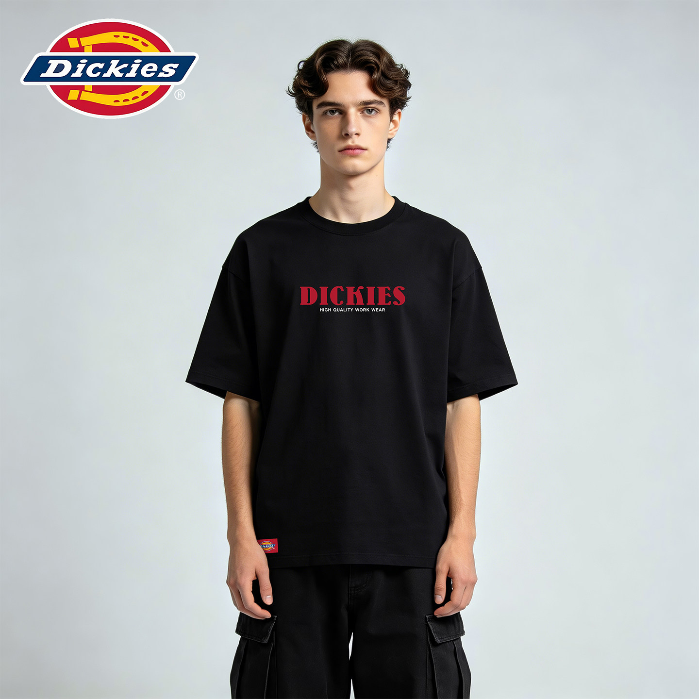 Dickies2026美式休闲印花T恤男夏季凉感吸汗速干抗菌圆领宽松短袖