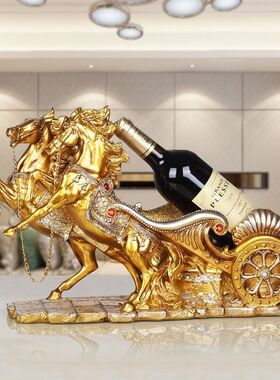 红酒架摆件马创意家居博物架摆设工艺礼品摆L饰欧式客厅酒柜装饰
