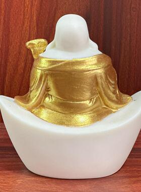 象牙果描金大镀肚弥元勒佛11*11*7.5cm禅意家居客SH-00375厅工艺