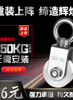 吊环定滑轮组 吊轮 船舶起重钢丝绳滑轮攀岩滑轮健身拉力省力滑轮