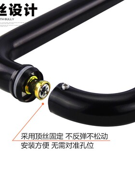 黑色烤漆304不锈钢玻璃门大拉手把手淋浴房门拉手黑色哑光O型对装