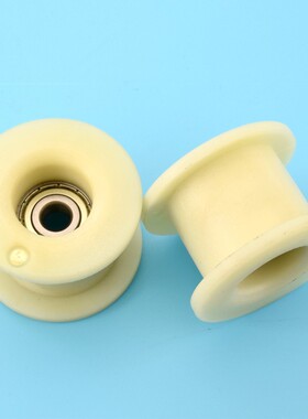 H凹槽轮注塑机安全门滑轮6000滚动轴承尼龙轮工程塑料10*60*43mm