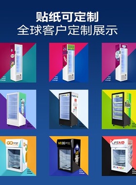 美时达冰淇淋柜雪糕柜立式冷冻柜透明商用小型冰箱单门冷冻展示柜