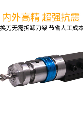 数控刀座双工位车床刀架辅助刀座钻头打孔u钻夹具内孔机床排刀座