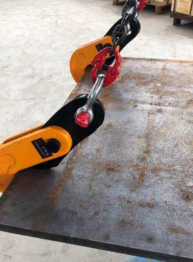 L型钢板起重吊钳水平横吊链条吊索具组合吊装链2腿钢板钩夹子吊具