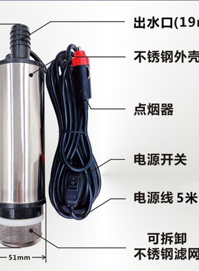 电动小型抽水泵12V220V家用吸酒器潜水泵自吸抽酒泵棒磅油不锈钢