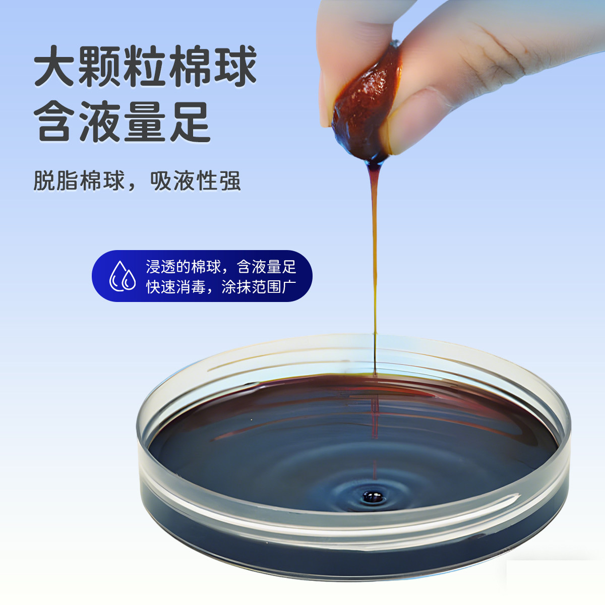 【津药旗下】力可洁医用碘伏棉球75%酒精消毒液家用一次性棉花球