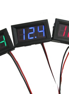 LED数码管两线电压表DC5V-120V直流数显表数字电压表头指示显示器