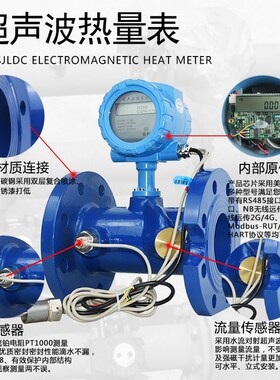 超声波热量表法兰远传管道式热力供暖中央空调能量计暖气热计量表