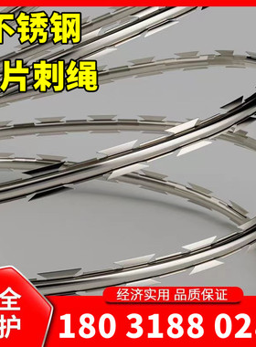 江苏不锈钢刀片刺绳防爬刺网隔离围墙防锈带刺铁丝热镀锌刺丝滚笼