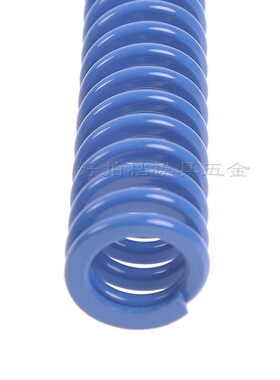 保耐利日标浅蓝色超大内孔扁线矩形蓝色弹簧 压缩蓝弹 6-60*300mm