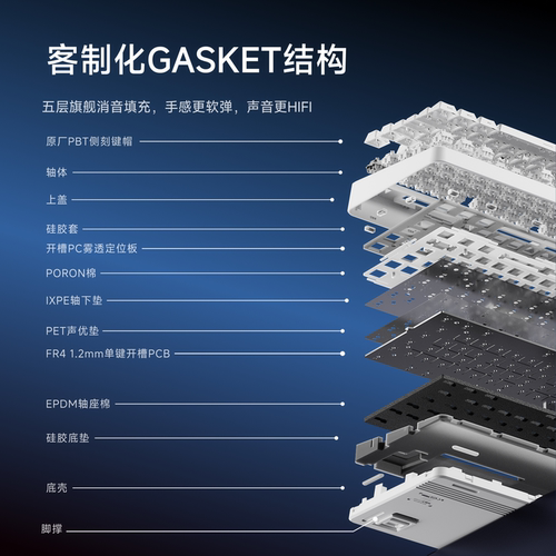 前行者x87v2客制化机械键盘无线蓝牙三模Gasket电竞游戏办公双8K - 图3