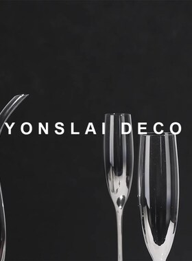 现代极简斜嘴h酒具玻璃酒杯样板房间家居吧台玄关柜醒酒器桌面摆