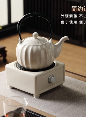 家用草木灰煮茶壶炭火烧水壶x泡茶煮茶器明火电陶炉陶壶提梁壶单
