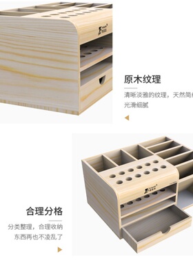 特尔佳多功能收纳盒 手机维修桌面收纳架 螺丝刀插盒工具零件盒