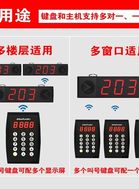 叫号器餐饮甜品店呼唤呼叫器服务器排队机大型就诊小吃店神器4字