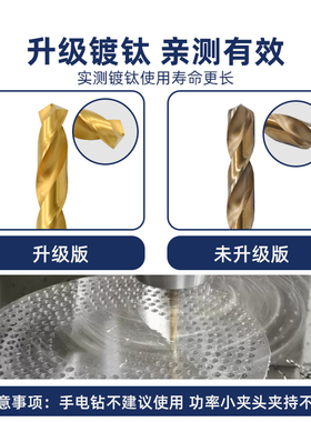 镀钛钻头麻花钻高硬度不锈钢专用打孔转头10钢铁12 14 16 18mm20