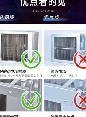 油烟净化器烧烤车烤炉不锈钢电场配件静电式高压高低压滤芯可定制