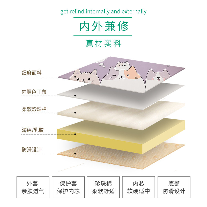 Genzhuo Nordic Bay Window Mat Window Sill Mat Universal Coconut Palm Latex Tatami Balcony Mat Seat Cushion Customized for All Seasons