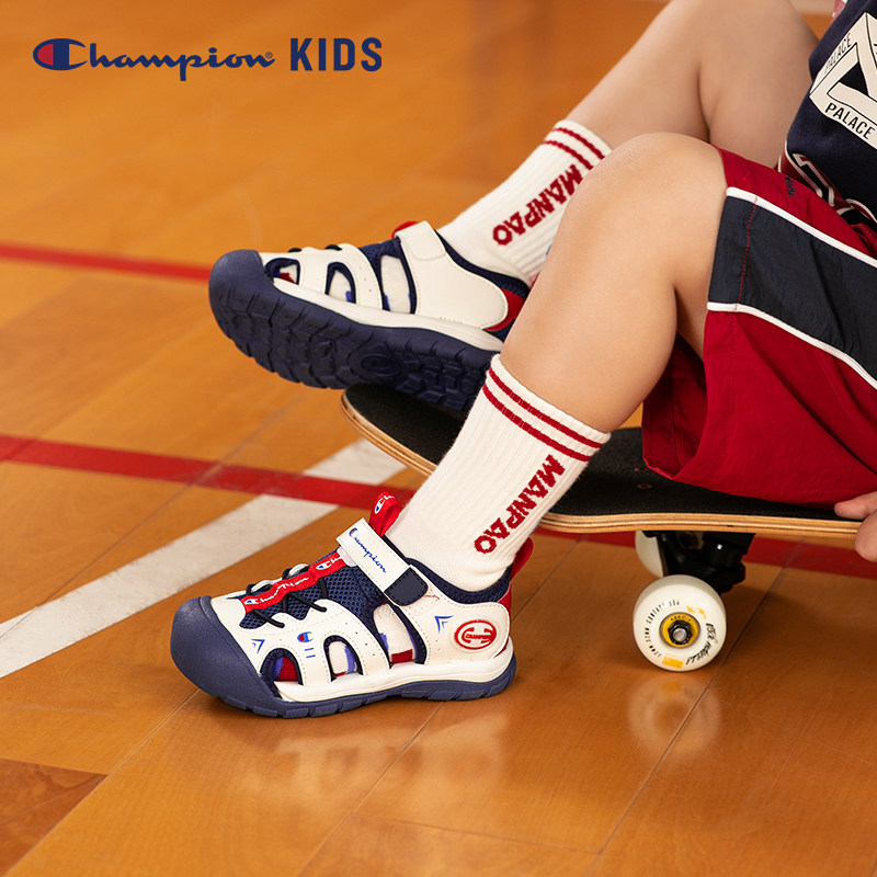 Champion冠军童鞋儿童学步鞋2026夏季运动凉鞋透气防踢包头户外鞋