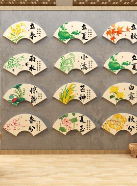二十四24节气贴纸幼儿园环境创主题成品托管班级文化墙面装饰挂画