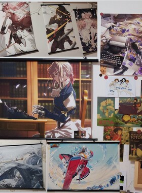 恋与制作人白起许墨周棋洛李泽言挂画装饰画二次元艺术布油画卷轴