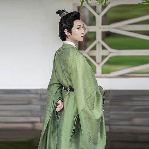 2026新款大明明制汉服男装改良日常圆领袍长衫男女同款平摆圆领袍 - 图2