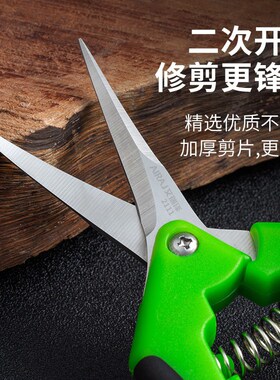 园艺剪刀修枝剪修剪树枝修剪花蔬果专用采摘果剪葡萄工具剪刀花剪