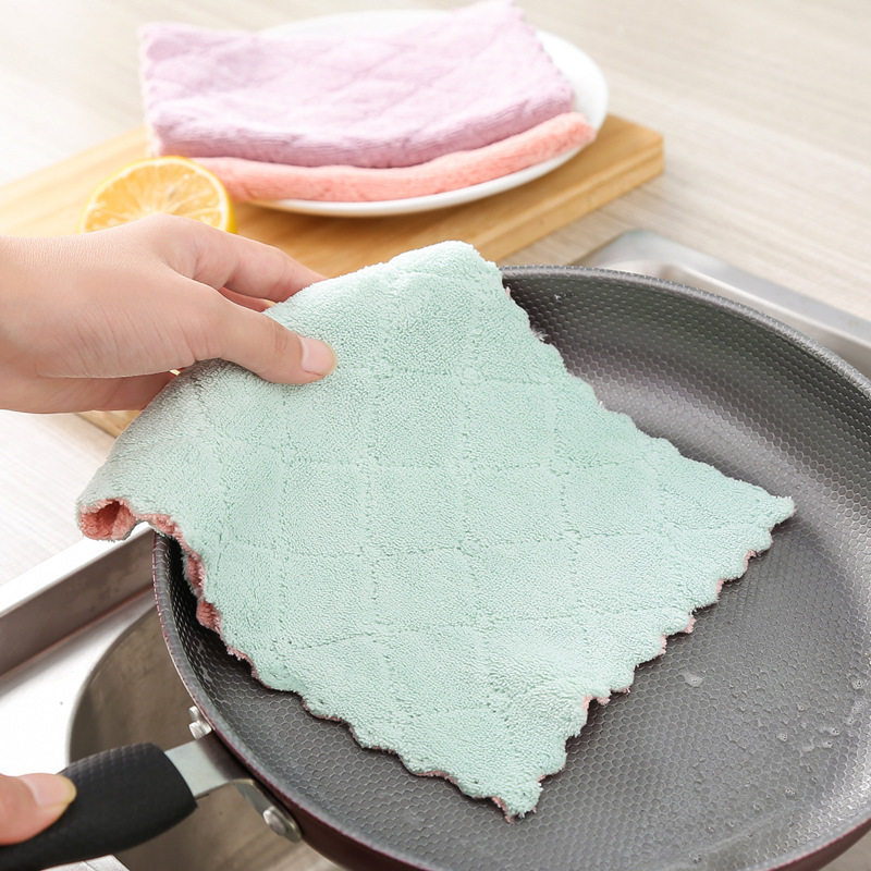 Household dishcloth, cleaning cloth, non-stick oil rag, kitchen supplies, absorbent towel, non-linting, wiping tablecloth, household use