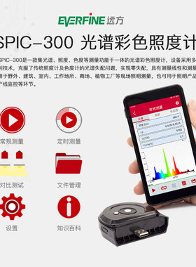 杭州远方spic-300aw 300bw光谱彩色照度计高精度专业色温计测光仪