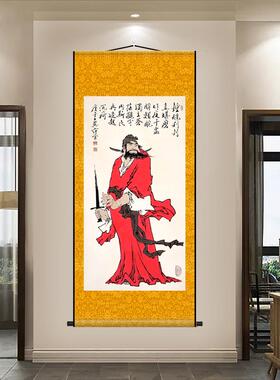朱砂钟馗伏魔图画像迎福天师镇家宅手绘复制微喷国画客厅装饰挂画