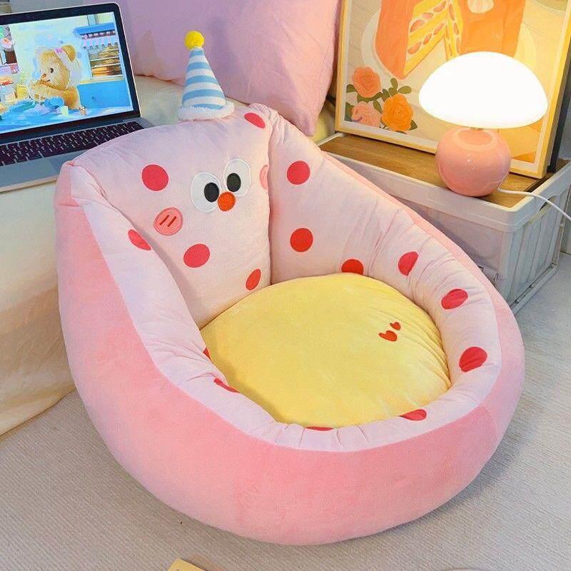 Cat claw futon cushion plush cushion floor tatami bedroom bay window floor backrest integrated lazy sofa