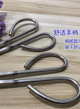 精品火钳烧火铁垃圾夹煤球钳子加厚加长不锈钢厨房夹子家用取炭夹