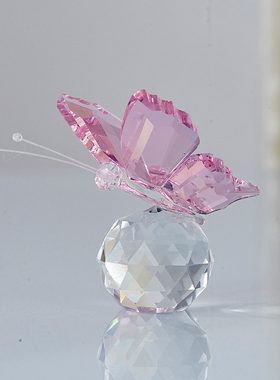 水晶兔子天鹅摆件可爱卡通桌面动物装饰品送女孩女生新年生日礼物