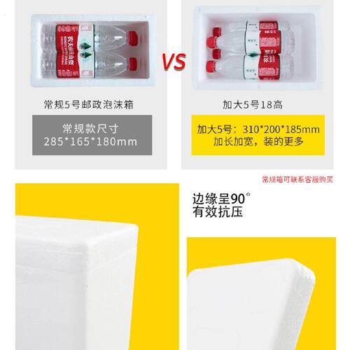 怀申泡沫箱加长加宽5号加大款4.5号保温箱4号加宽快递专用防摔 - 图2