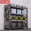 Monarch shelf storage rack multi-layer storage warehouse heavy-duty cargo rack household hole board basement iron shelf yellow