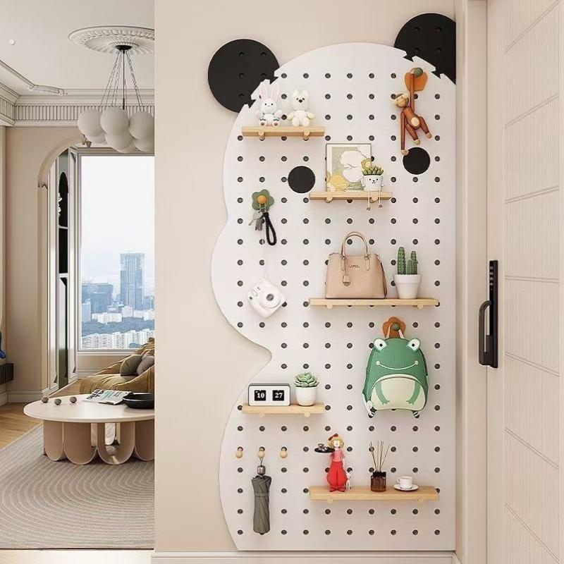 Practical good things for renting without decoration hanger board perforated board wardrobe entrance hole integrated side door hole