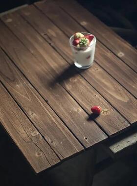 做旧实木老木板背景板复古美食摄影背景拍照桌面道具台面场景摆件