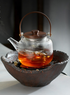 围炉煮茶电陶炉专用茶壶玻璃泡茶煮茶器茶炉套装茶具家用新款高端