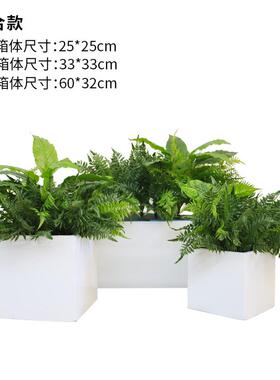 海虹景观水泥花盆大型花箱商场落地绿植盆景隔断花器装饰户外植物