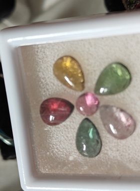 高档纯天然梅花碧玺裸石镶嵌戒指手链项链等饰品配件100元一件