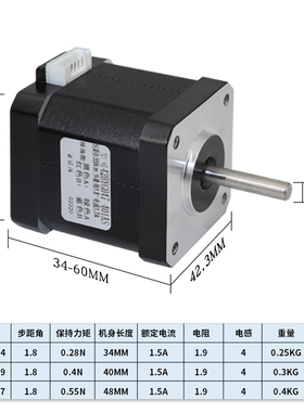 42两相步进电机驱动器套装控制器3D打印机雕刻机配件微型小型马达