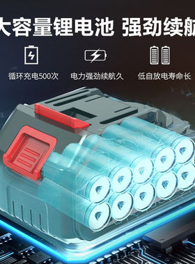 德国电动绿篱机充电式重修王21v双刃电动绿篱剪锂电割草机便携式
