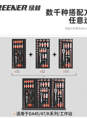 绿林汽修工具组合套装两用开口扳手工业级套筒快速修车多功能五金