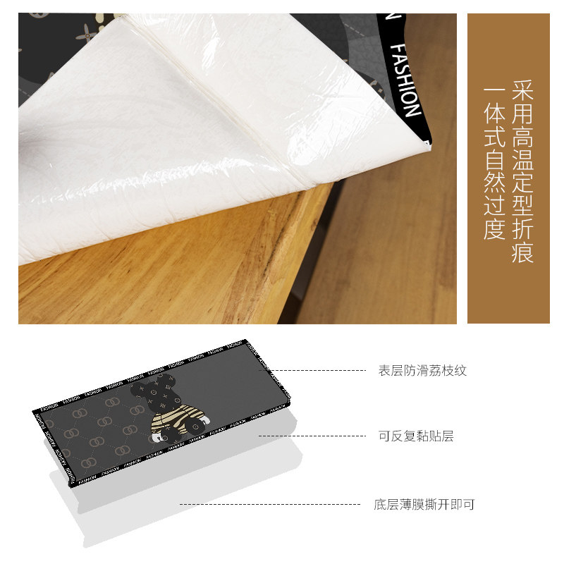Light luxury style high-end stair step wood stair non-slip mat glue-free self-adhesive pvc stair steps with carpet
