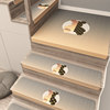 Light luxury style high-end stair step wood stair non-slip mat glue-free self-adhesive pvc stair steps with carpet