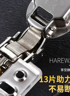 304不锈钢铰链液压缓冲阻尼橱柜衣柜门大弯中弯直弯全盖烟斗合页