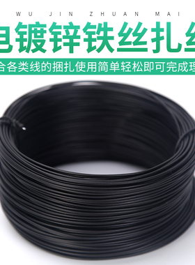 电镀锌铁扎丝电光缆扎线扎带绑丝扎条包塑铁丝圆扁形黑白葡萄扎丝