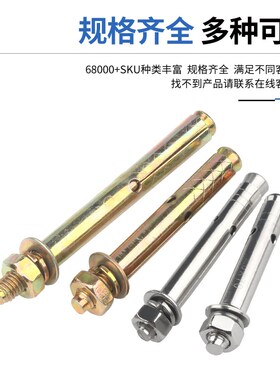 不锈钢外膨胀螺丝304外膨胀螺栓大全加长爆炸螺钉膨胀管M6M8-M12