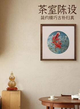 师傅錾刻雕画《遇见锦鲤铜》客厅玄关沙发景墙装饰背MS241211画商